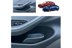 BSTW for Tesla Model Y Trash Can Tesla Model 3 Trash Bin for 2018-2025 Tesla Small Car Trash Can for Side Door Model 3 Front Left Door Trash Garbage Bin w/Lid (Tesla Left Side)