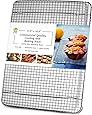 Oven-Safe, Dishwasher-Safe 100% Stainless Steel Wire Cooling Rack for Baking - Large Wire Baking Rack fits Half Sheet Pans - Food-Safe, Heavy Duty - Cooling and Oven Cooking - 11.5 x 16.5-inch