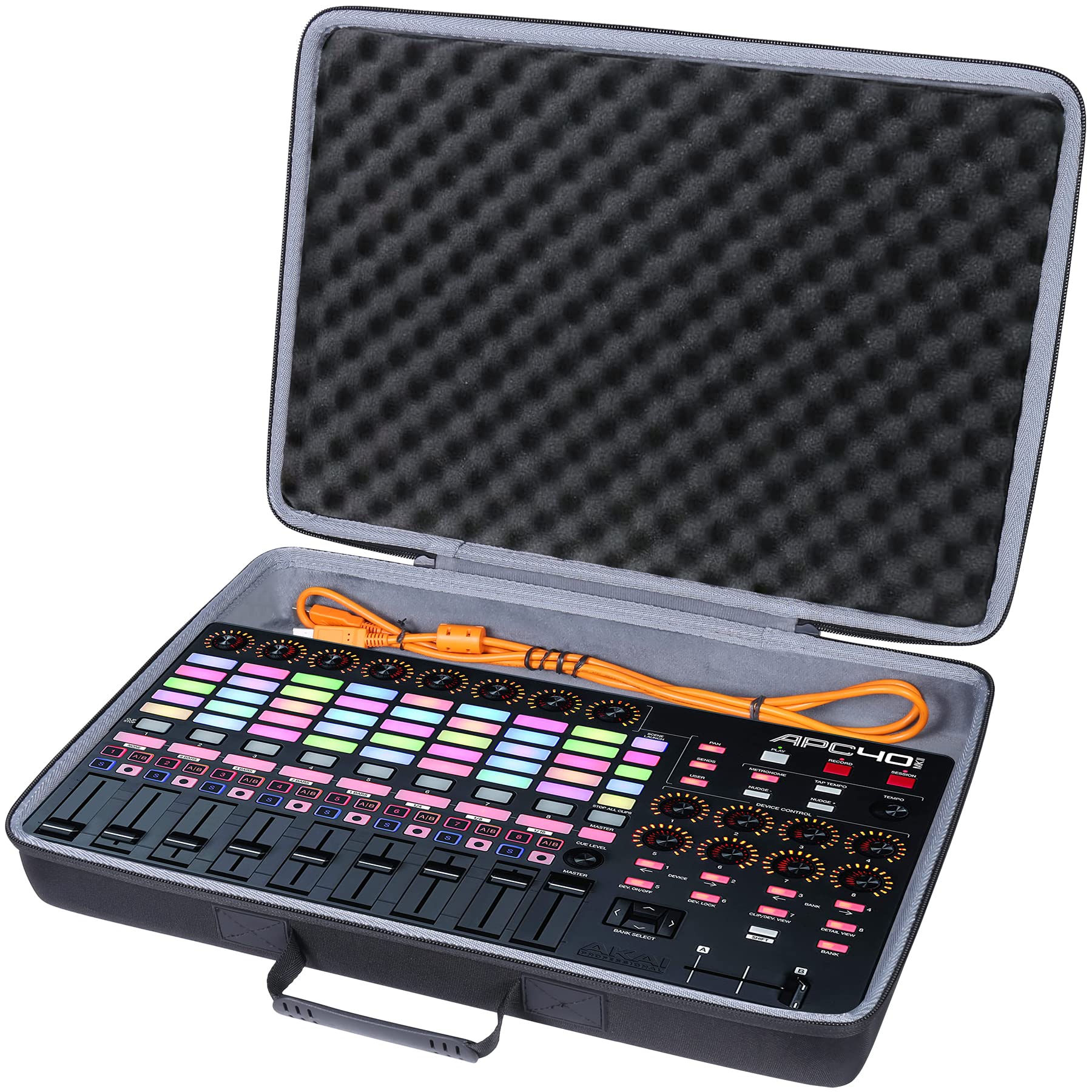 co2CREA Travel Hard Case for AKAI Professional APC40 MKII USB MIDI Controller, Case Only