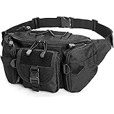 Gracedon Tactical Fanny Pack for Men Waist Bag Zipper Pocket for Travel Outdoor Running Hunting