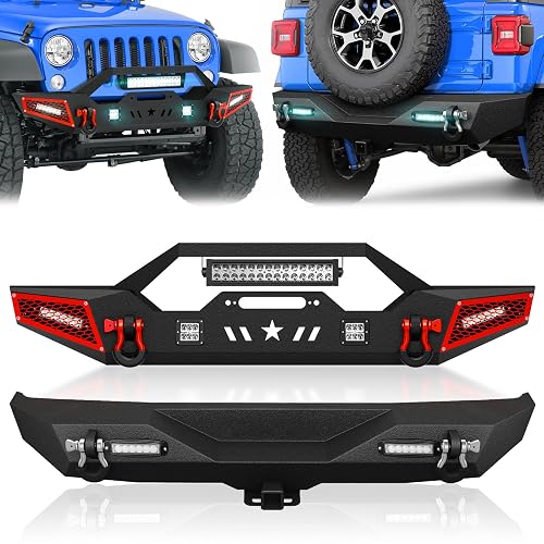 EYOUHZ for JL JLU Front and Rear Bumpers Compatible with 2018-2026 Jeep ...