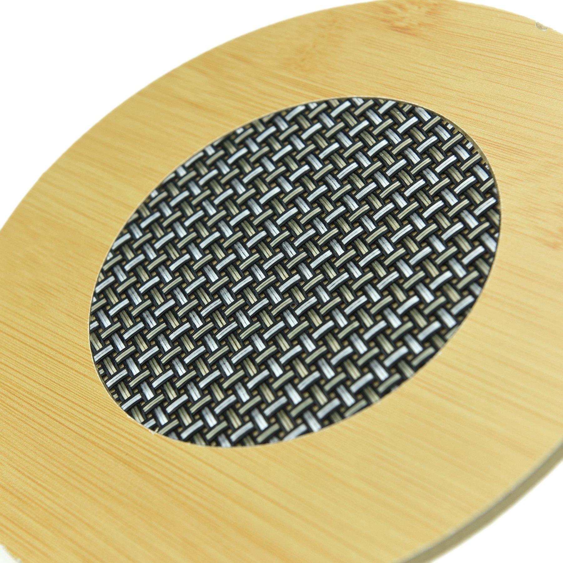 NKTM 6 Pack Bamboo Trivet Mat Set, Heavy Duty Hot Pot Holder Pads