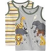 The Children's Place Baby-Boys Baby Toddler Boys Graphic Tank Tops 2 Pack