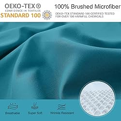 YIYEA Fitted Sheet with Pillowcase, 1800TC Hotel