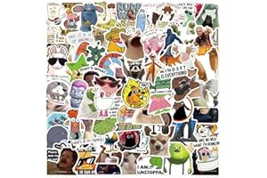 Feng Qi 110 Pcs Funny Meme Stickers, Vinyl Waterproof Prank Meme Stickers Decals for Laptop, Water Bottles, Hard Hats, Scrapb