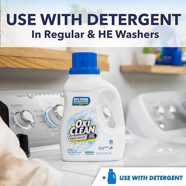 OXICLEAN WHITE REVIVE LAUNDRY WHITENER AND STAIN REMOVER LIQUID, 50 FL OZ
