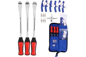 Asooll 11.5" Tire Spoon Dirt Bike Tire Changing Spoons Tool Lever Steel Spoons Kit for Motorcycle ATV Lawn Mower | with 1 Por