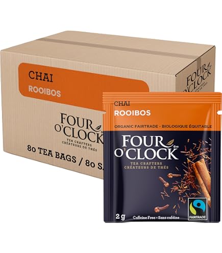Four O'Clock Organic Fairtrade Chai Tea Chocolate Spice, Non-GMO