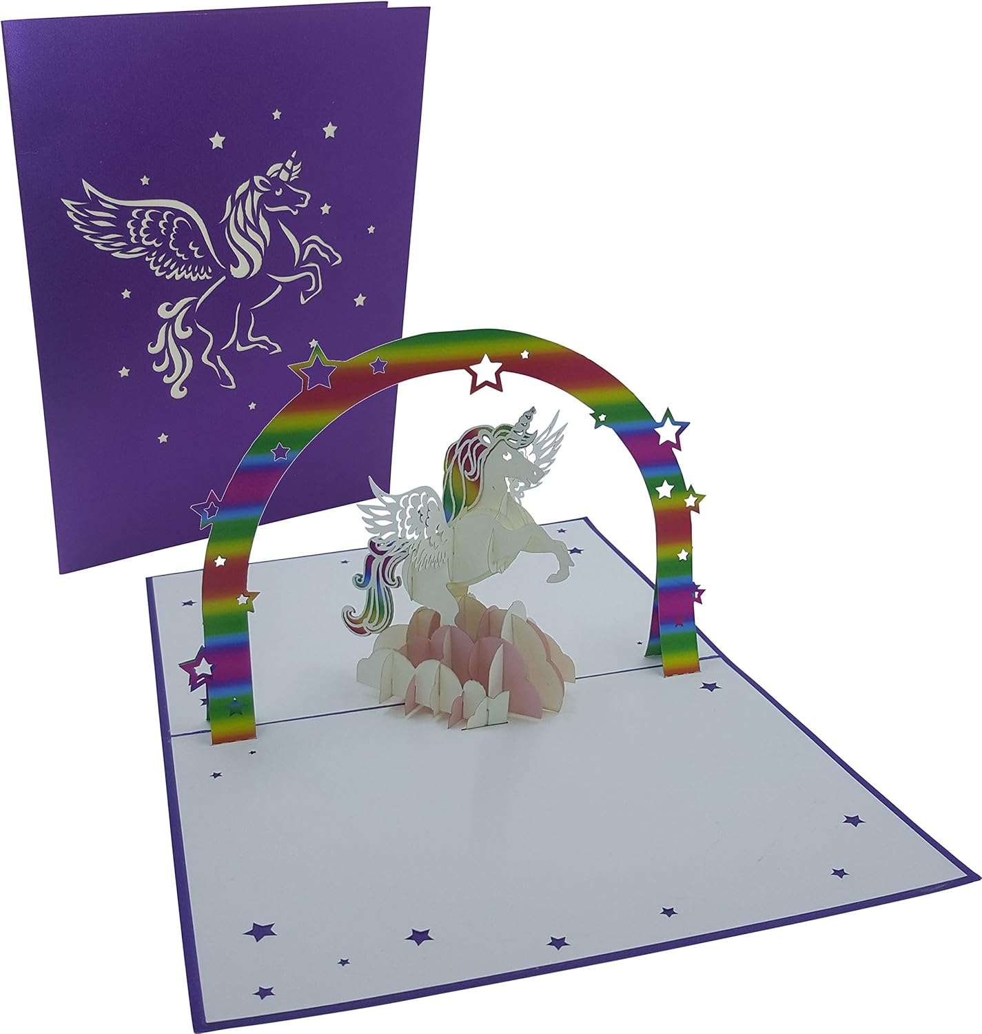 Fetes Occasions Speciales Sound Pop Up 3d Carte Enfants Anniversaire Musique Licorne 18x13cm Cartes De Voeux Papeterie