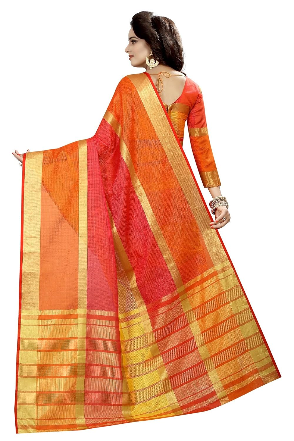 perfectblue cotton saree with blouse piece