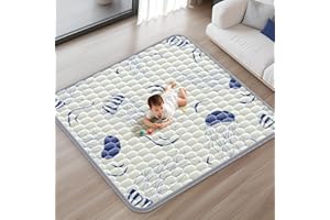 Abdtech 50x50 Baby Play Mat for Playpen - Soft & Thick Play Mat for Baby - Non-Slip Safe Baby Crawling Mats for Floor - Foldable Cushion Play Mat for Babies Toddlers Machine Washable for Easy Care