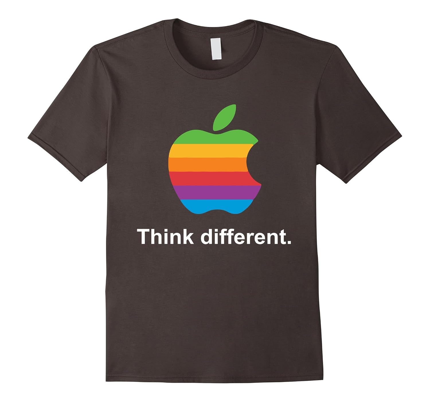 Think Different Colorful Rainbow Apple T-Shirt Shirt-BN – Banazatee