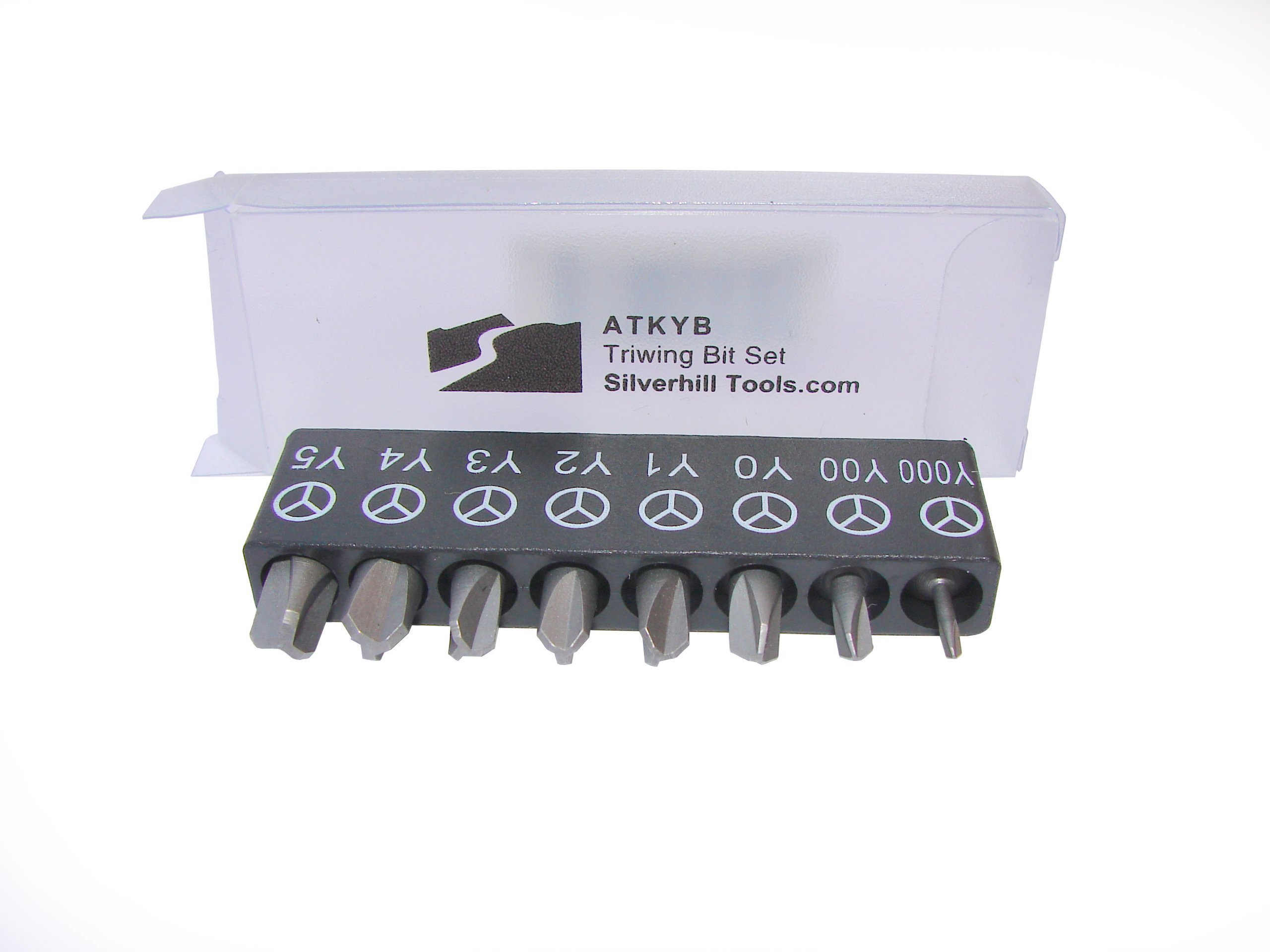 Silverhill Tools ATKYB Triwing Bit Set; 8 Bits; Black, Sizes Y000 - Y5