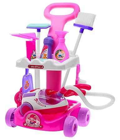 toy cleaning set with vacuum