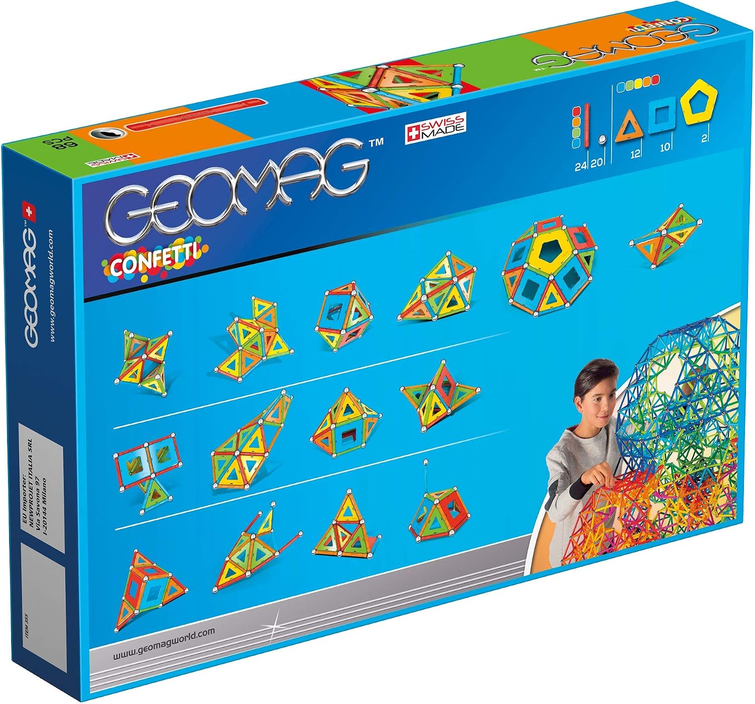 Geomag 355 Confetti Mixed- 68 pcs, 68 Pieces - Image 3