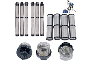 LUCKXUANYUAN (3+4+6) Packs Airless Spray Filter Set 246385 246384 287032 Compatible with Graco 390 395 490 495 495 595 3400 Airless Sprayer Paint Sprayer Parts,3 Kinds for graco Sprayer Filters.