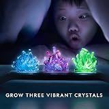 National Geographic Crystal Growing Kit Blue Marble 3 Colors Light Up Display view 2