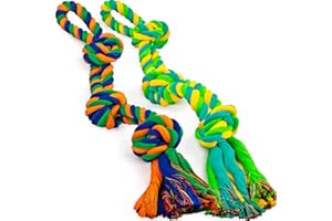 SHARLOVY Dog Chew Toys for Aggressive Chewers, Indestructible Dog Toys for Large Dogs Aggressive Chewers, Tough Puppy Teething Chew Toys for Boredom, Dog Rope Toys for Medium to Large Breed, Tug of War Dog Toy