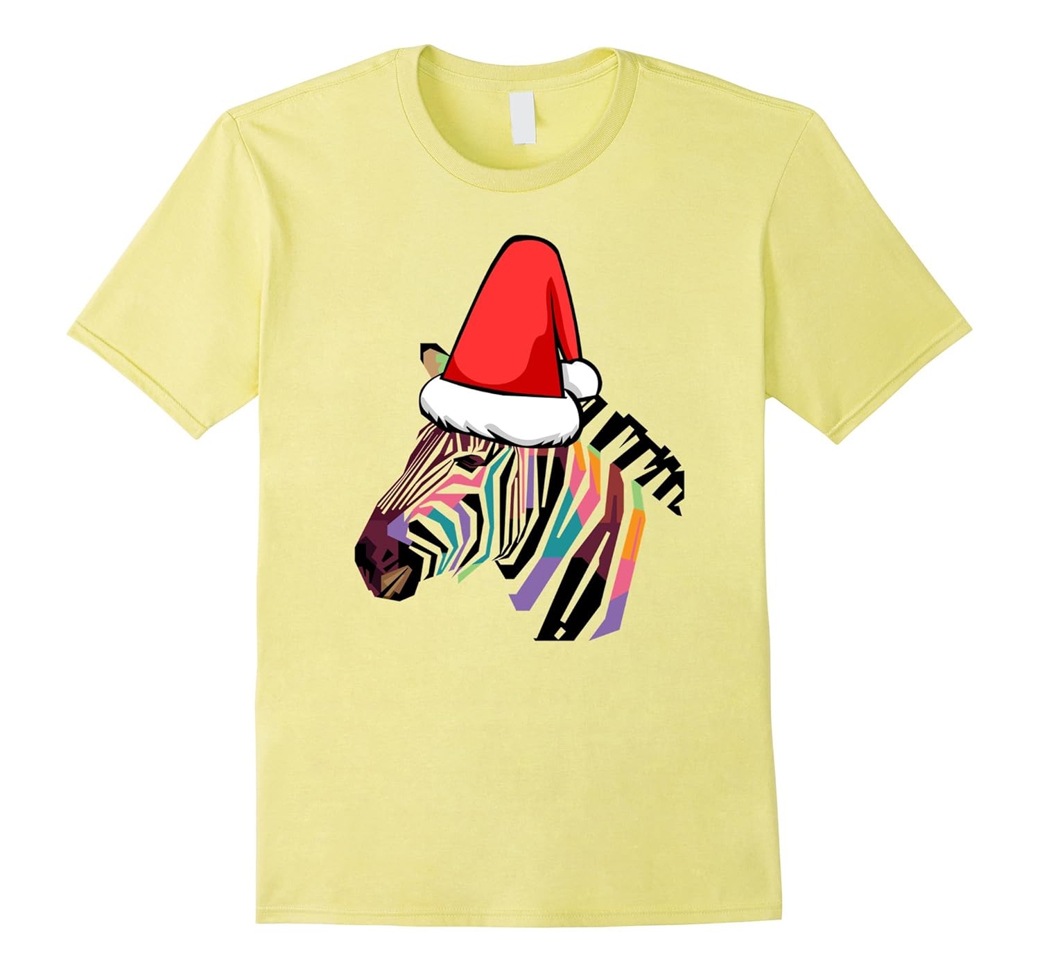 Santa Hat X-Mas Zebra Family Party Christmas T-Shirt-Rose