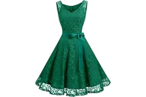 Dressystar Women Floral Lace Bridesmaid Party Dress Short Prom Dress V Neck