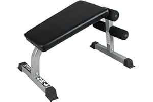 Valor Fitness DE-4 Sit Up Bench and Ab Crunch Board with Ergonomic Decline Position to Perform Decline Sit Ups, Crunches, and Other Core and Abdominal Exercises