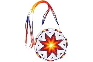 BUYBEADED Native American Style Layered Beaded Necklace - Ukrainian Handmade Seed Bead Tribal Ethnic Necklace