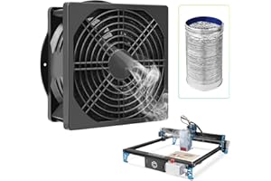 Comgrow Solder Smoker Absorber Remover Fan, Fume Extractor Smoke Prevention, 3-6W,100-240V,3000 RPM, Compatible with Laser Engraver Enclosure