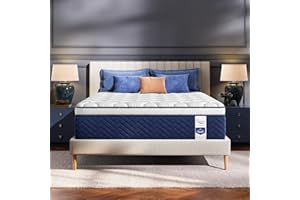 RRESTA Firm Queen Mattress 14 Inch - Hotel Collection Hybrid Mattress with 7-Zone Support, Luxury Sleep Comfort, Extra Back & Hip Support, Fiberglass-Free, CertiPUR-US Certified, 367-Night Trial