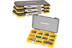 QualyQualy Fishing Tackle Box, Small Tackle Box Organizer with Removeable Diveders, 2 in 1 Mini Fishing Hook Organizer, Plast