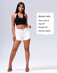 roswear Women's Casual Summer High Waisted Basic