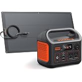 Jackery Solar Generator 300 and SolarSaga 100W Light,292Wh,300W AC | Backup LiFePO4 Battery, Pure Sine Wave AC Outlet, for RV, Outdoors, Camping, Travel, Blackout