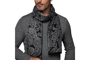 CUDDLE DREAMS Men's Silk Scarves for Winter, 100% Mulberry Silk Brushed, Luxuriously Soft & Warm, Decent Box Packed