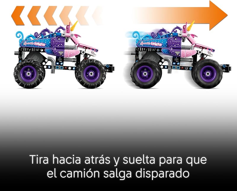 Technic Monster Jam Sparkle Smash con Motor de Carga Manual 42220