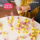 THE TWIDDLERS 36 Emoji Jump Up Toys Party Favourites 6cm Multicolour Hair view 6