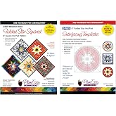 Folded Square Star Hot Pad Pattern Kit - Easy Machine Sewn Folded Star Pattern and 3 Pack Interfacing Template Refills By Plum Easy