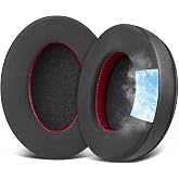 SOULWIT Cooling Earpads for HyperX Cloud (2/3/3S/1/Alpha/Pro) - Black | Also for Cloud Core/Alpha(S/Pro)/Flight(2/S)/Stinger(2/2 Core/S), CloudX 1/Stinger(Core)/Flight