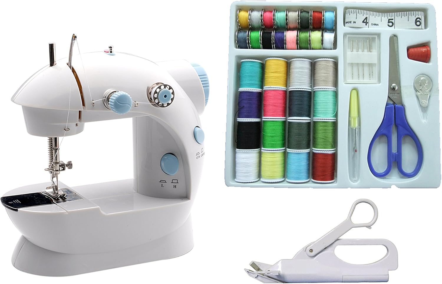 Amazon Com Michley Lss 202combo Lil Sew Sew Lss 202 Combo Mini Sewing Machine Electrical White