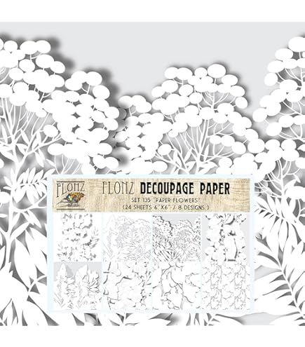 Lot De 24 Feuilles De Papier à Motif Floral Vintage Pour Scrapbooking