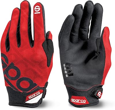 Sparco MECA 3 Gloves Size 10 Red Meca 3 Gloves Mechanic Racing