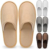 Sophproton 30 Pairs House Slippers Non Slip Disposable Washable Reusable Closed Toe Hotel Slippers for Guests Spa Travel Home Indoor Wedding Party