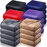Toulite 24 Pcs Bulk Flannel Fleece Blankets for Homeless Donations Cozy Fleece Throw Blankets Winter Blanket Bulk for Donations Bed Couch Sofa Home Camping Wedding (Elegant Color,40 x 60 Inch)