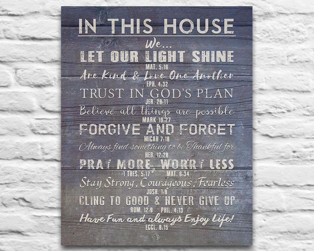 Amazon Com In This House Photo Print Christian Bible Verse