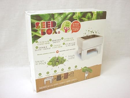 SeedBox SBMIHG Kit huerto Urbano de Hierba, Blanco, 20x25x25 cm ...