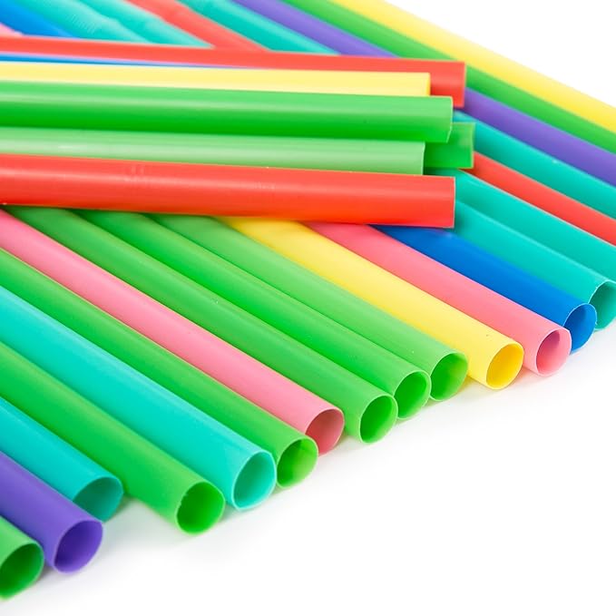 Jumbo Multi Coloured Bendy Drinking Straws (100) Amazon.co.uk Kitchen