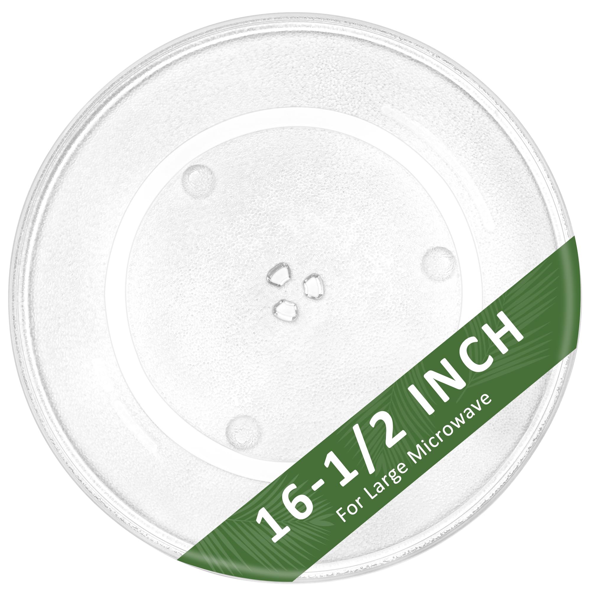 Photo 1 of 16 1/2 inch Microwave Glass Plate Replacement for Glass Turntable F06014M00AP Compatible with G-E WB48X29704 Microwave Turntable Plate Replace A06014M00AP WB48X10046 5304519348 by Fetechmate