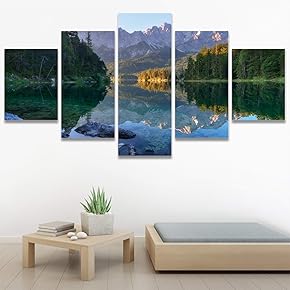 SIGNWIN 5 Panel Canvas Wall Art Modern Art...