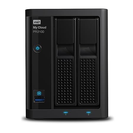 WD My Cloud PR2100 4 TB - Network Attached Storage - 2 Bay NAS Pro-Serie - integrierte Videotranskodierung - WDBBCL0040JBK-EE