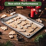Terlulu Baking Tray Set of 2 Stainless Steel Large Oven Pans 40.5x30.5x2.5 cm view 3