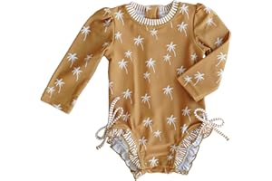 Caden Lane Long Sleeve Rash Guard, UPF 50+, Quick-Drying, Sun & Chlorine Resistant Beachwear for Infants, Toddlers and Kids