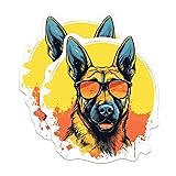 (2 Pack) Belgian Malinois Dog Stickers - Belgian